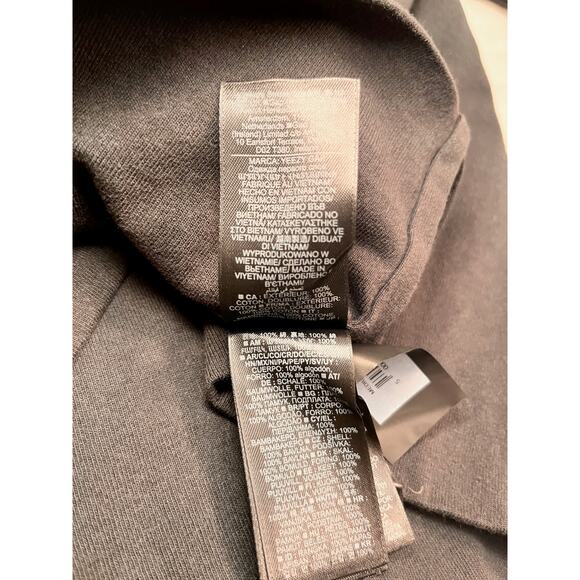 Yeezy X Gap X Balenciaga Crop double layer Dove t-shirt Black Oversize Sz M NEW - Picture 7 of 8